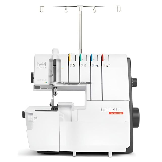 Bernette b44 Funlock overlocker, front three-quarter view
