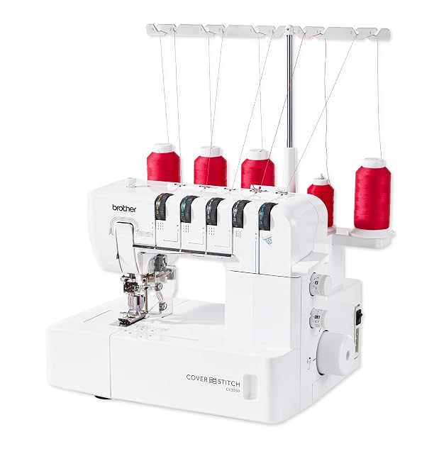 Brother CV3550 coverstitch machine, front three-quarter view
