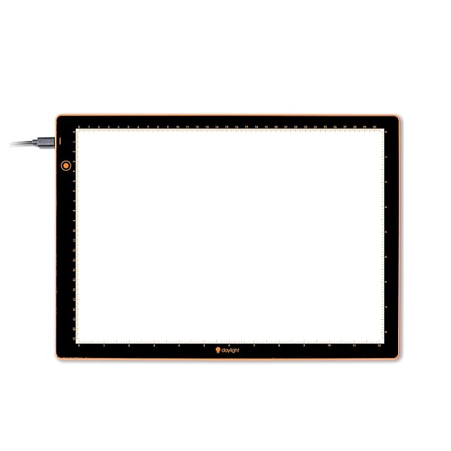 Daylight Wafer 1 A4 light pad, switched on