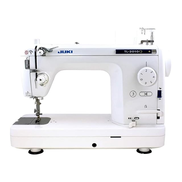Juki TL-2010Q semi-industrial sewing and quilting machine, front three-quarter view