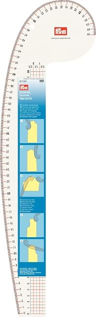 Prym transparent curved pattern ruler, 52.5 by 16 cm
