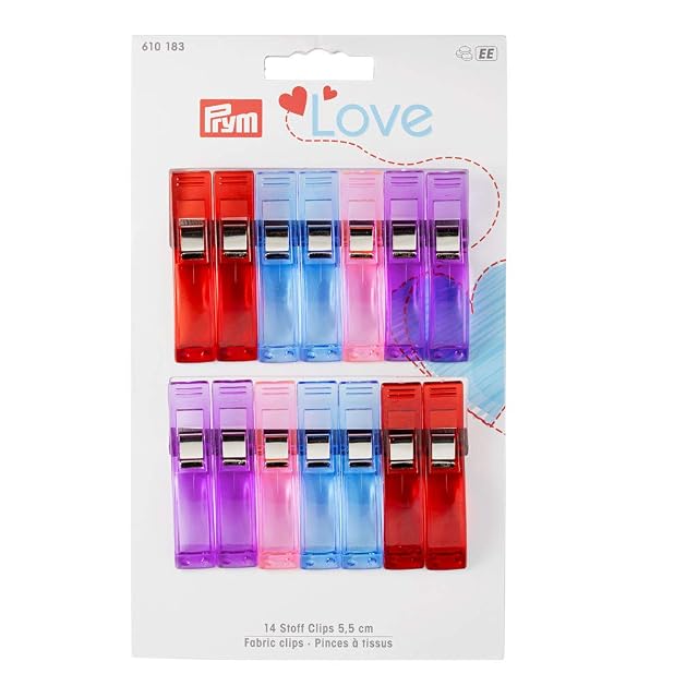 Prym Love fabric clips in assorted colours
