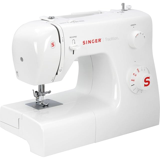 Singer Tradition 2250 mechanical sewing machine, front three-quarter view